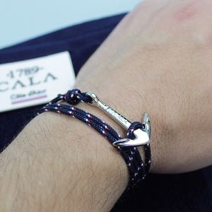 1789 Cala Paris Anchor Bracelet Navy Blue NWT